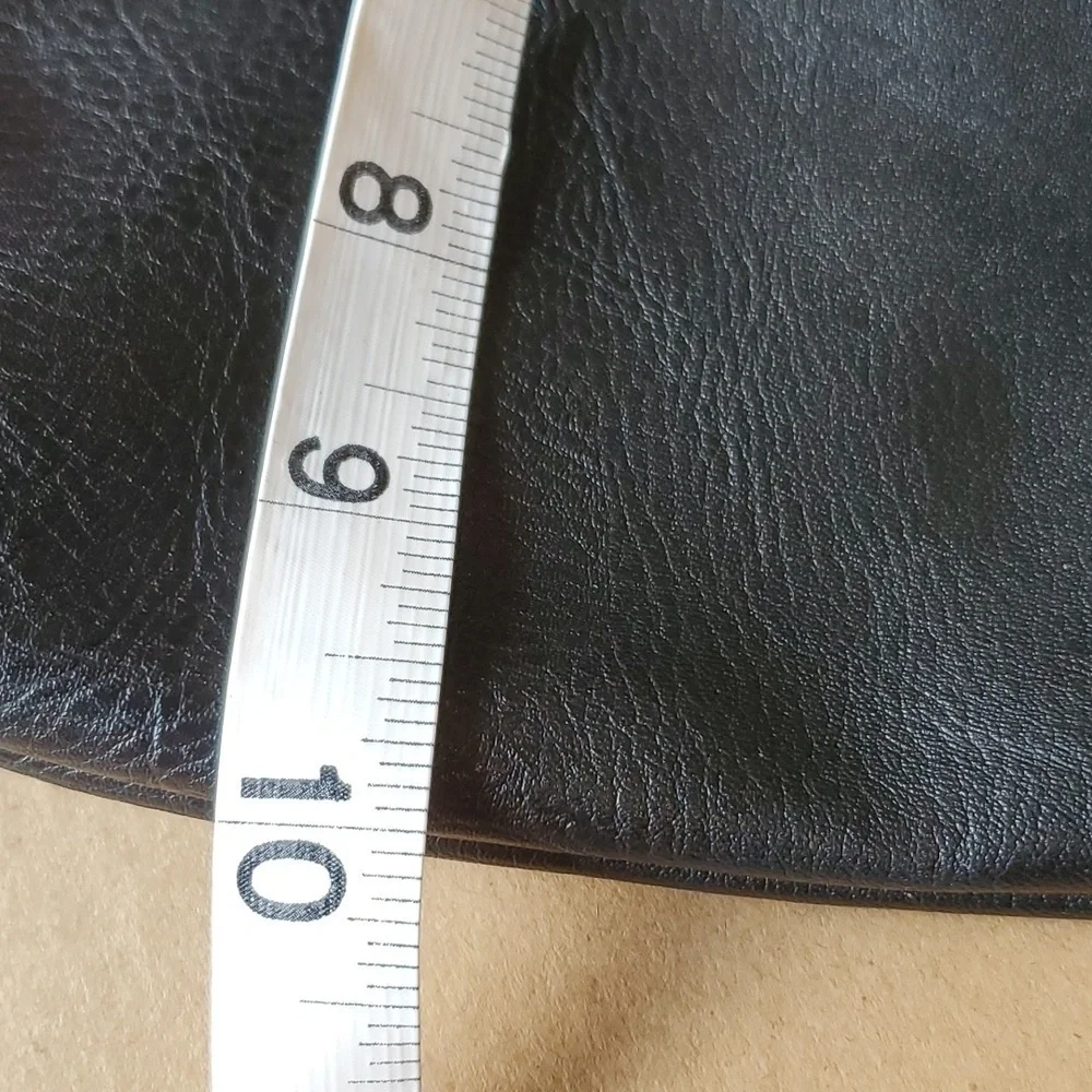 Ginasy black faux leather cosmetic clutch 13 x 10 . Like new condition